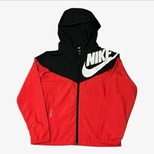Nike Jacket Boys Size M Loose Fit Windrunner Wind Breaker Packable Lightweight